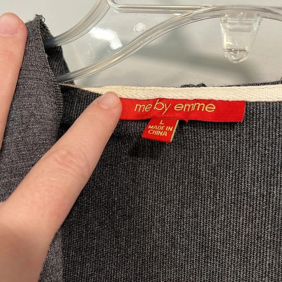 me by emme - large, hooded button up jacket, grey - Picture 4 of 6